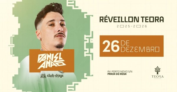 Imagem do evento TEORA ~ Abertura Temporada Réveillon 2026 ~ Sex 26.12