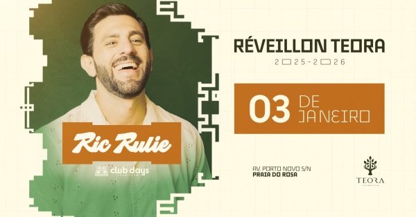 Imagem do evento TEORA ~ RIC RULIE by ARCA DE NOÉ ~ Sáb 03.01