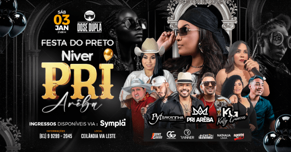 Imagem do evento Niver da Pri Arêba - Festa do Preto