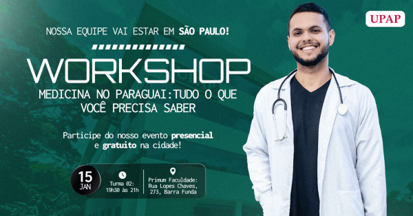 Imagem do evento Workshop: Medicina no Paraguai  Tudo o que Você Precisa Saber! [Turma 2: 19:30]