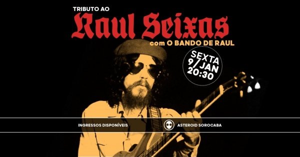 Imagem do evento [show] 20h30: TRIBUTO A RAUL SEIXAS com o BANDO DO RAUL | + after party
