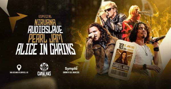 Imagem do evento Especial Nirvana, Audioslave, Pearl Jam e Alice in Chains.