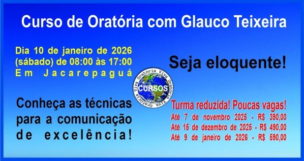 Imagem do evento Curso de Oratória com Glauco Teixeira