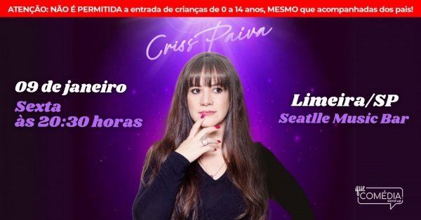 Imagem do evento CRISS PAIVA em LIMEIRA - Stand up Comedy