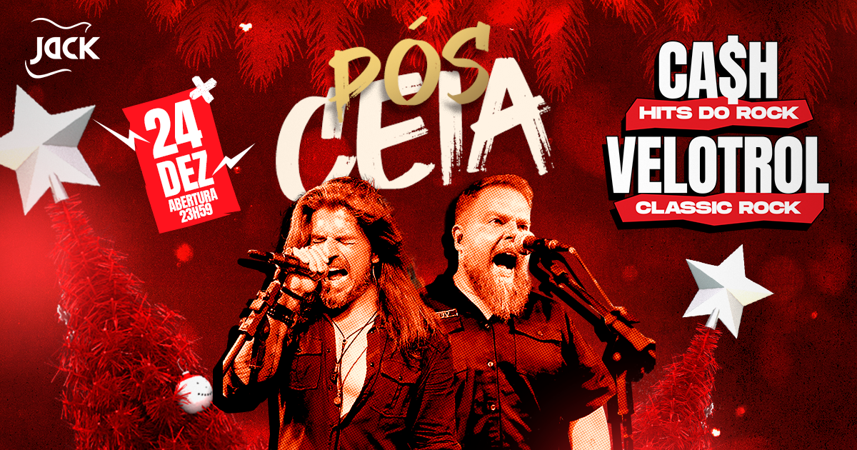 PÓS-CEIA JACK! QUARTA | CA$H (HITS DO ROCK) + VELOTROL (CLASSIC ROCK)