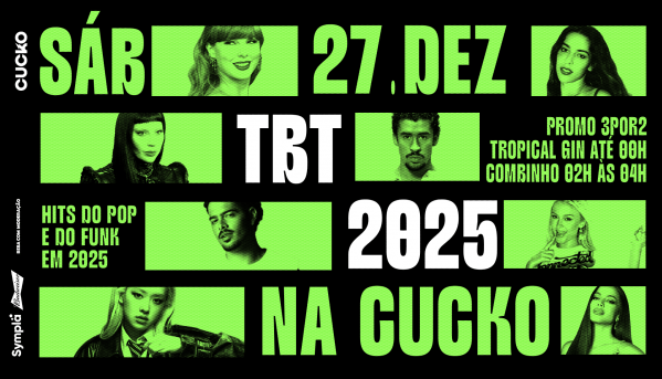 TBT2025 :: POP + FUNK :: 27.12 @CUCKO em Porto Alegre - Sympla