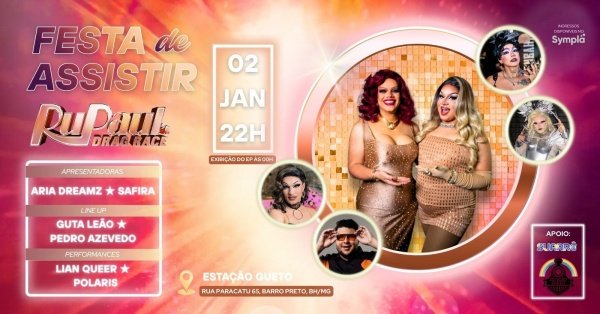 Imagem do evento ESTRÉIA RuPaul's Drag Race Temporada 18 - FESTA DE ASSISTIR