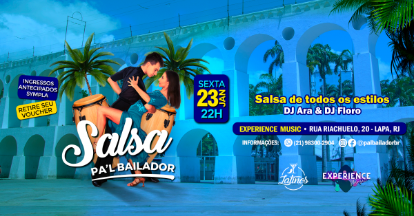 Imagem do evento SALSA! PAL BAILADOR | Sexta 23 Janeiro | LAPA | Experience Music
