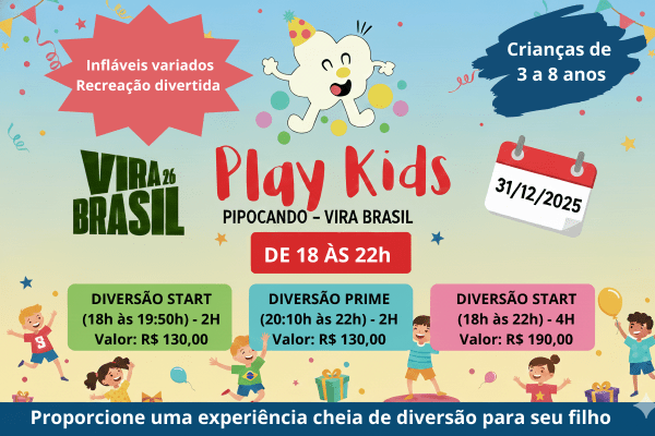 Imagem do evento Play Kids Pipocando - Vira Brasil