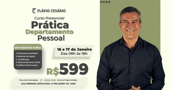 Imagem do evento Curso Presencial - Prática em Departamento Pessoal