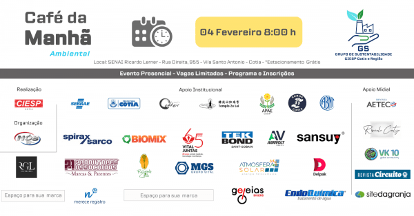 Imagem do evento Grupo de Sustentabilidade GS CIESP Cotia e Região