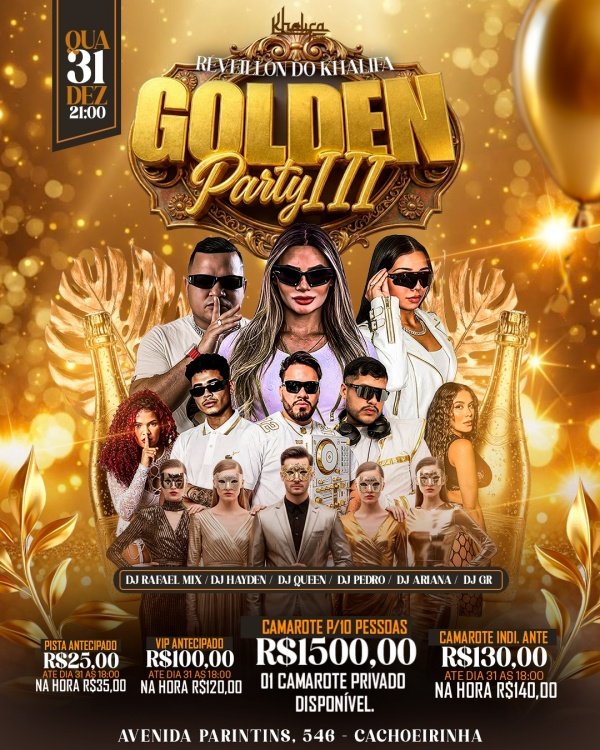 Imagem do evento Golden party III (virada de ano)
