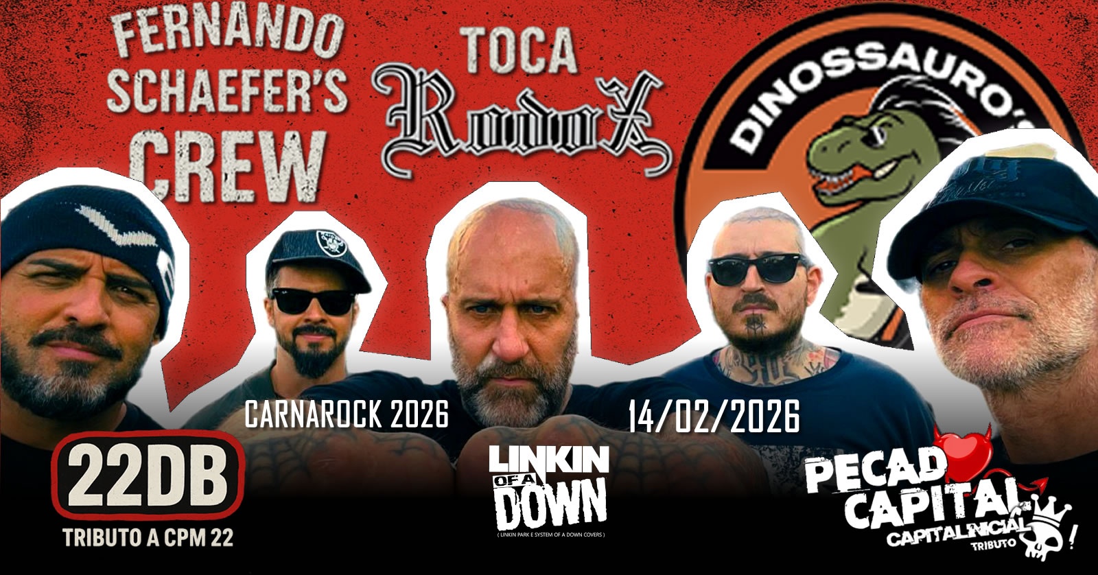 CARNAROCK 2026 DINOSSAUROS ROCK BAR - Jundiaí, SP