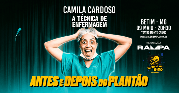 Imagem do evento CAMILA CARDOSO EM BETIM - A TECNICA DE ENFERMAGEM  -  "ANTES E DEPOIS DO PLANTÃO"
