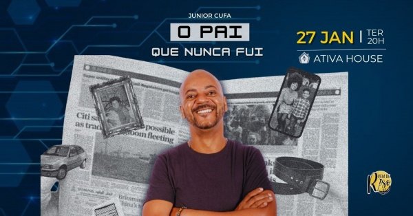 Imagem do evento Júnior Cufa - O pai que nunca fui - Standup Comedy
