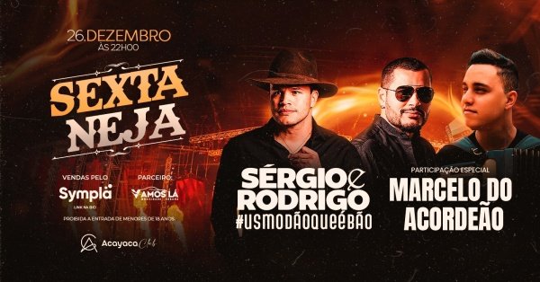 Imagem do evento Sextaneja - Sérgio e Rodrigo + Marcelo do Acordeão