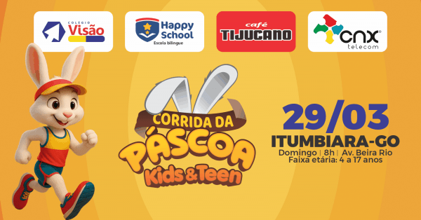 Imagem do evento 1ª CORRIDA DA PÁSCOA DE ITUMBIARA (KIDS & TEEN)