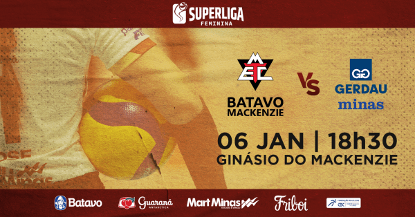 Imagem do evento BATAVO MACKENZIE X GERDAU MINAS  (06/01) - SUPERLIGA FEMININA