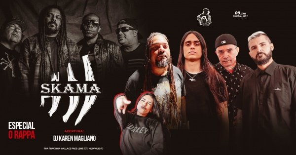 Imagem do evento BANDA SKAMA (ESPECIAL O RAPPA) + DJ KAREN MAGLIANO