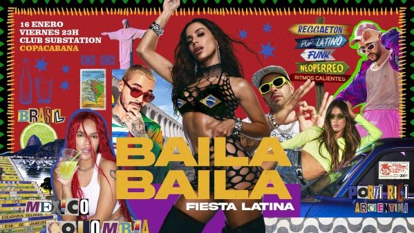 Imagem do evento Fiesta Latina Baila Baila |En Rio | Copacabana | 16 Enero | 23h