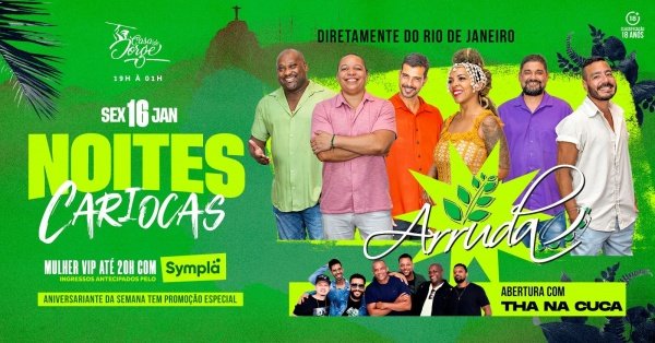 Imagem do evento Noites Cariocas com Grupo Arruda