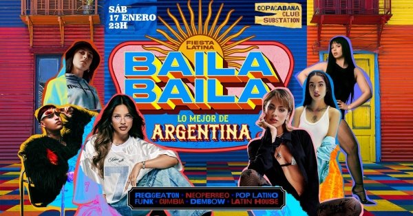 Imagem do evento Fiesta Latina Baila Baila |Lo Mejor de Argentina | Copacabana | 17 Enero | 23h