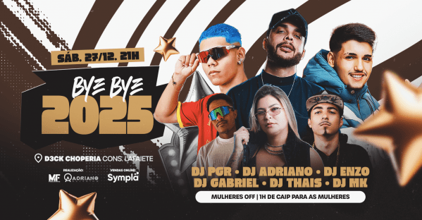 Imagem do evento ((BYE BYE 2025)) na D3CK Choperia