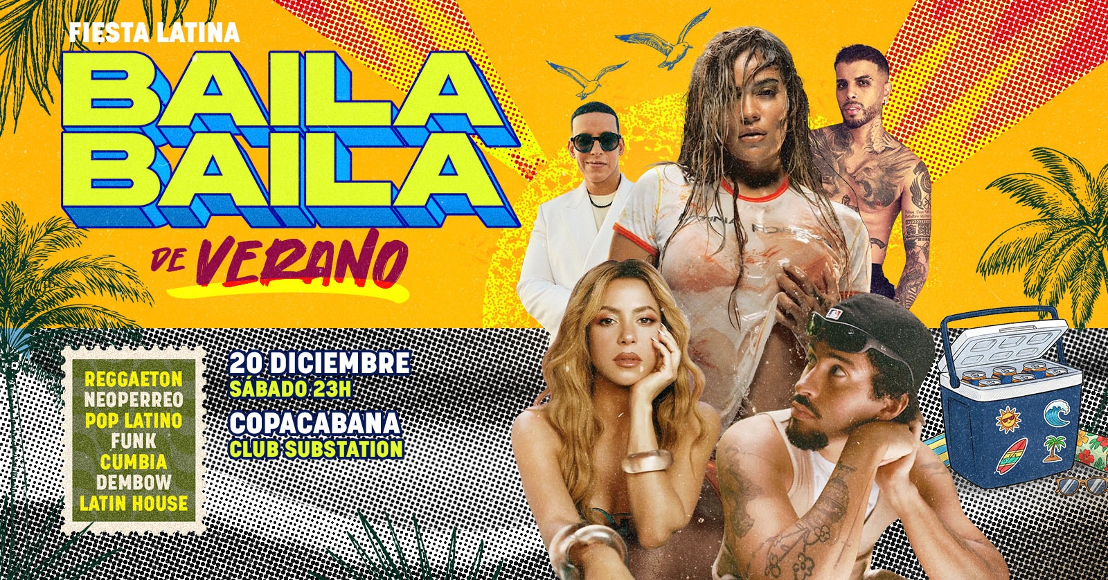 Fiesta Latina Baila Baila | Baile Reggaeton de Verano| Copacabana | 24 Enero | 23h - Rio de Janeiro, RJ