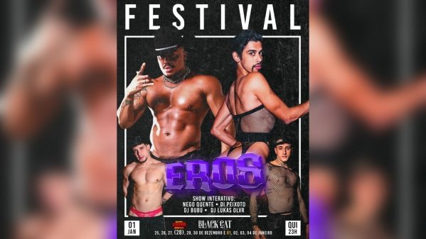 Imagem do evento Black Cat: EROS FESTIVAL | Quinta 01 de janeiro - 23h 