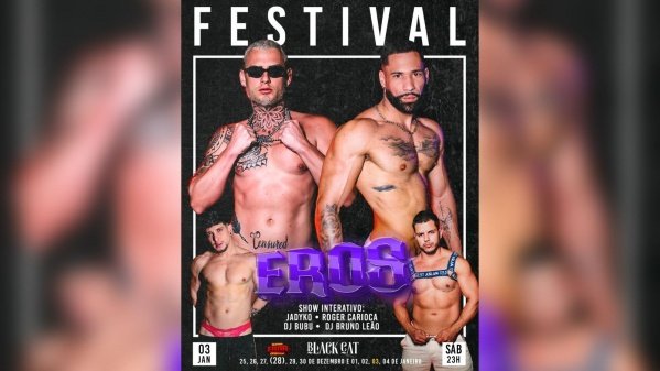 Imagem do evento Black Cat: EROS FESTIVAL | Sábado 03 de janeiro - 23h