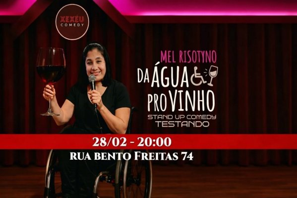 Imagem do evento Mel Risotino - Da Água pro Vinho - Stand up Comedy