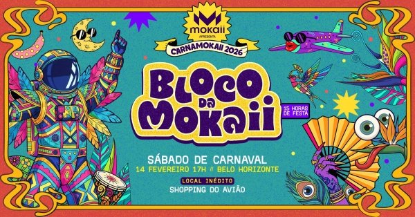 Imagem do evento BLOCO DA MOKAII - SÁBADO - 14 FEVEREIRO - 17H