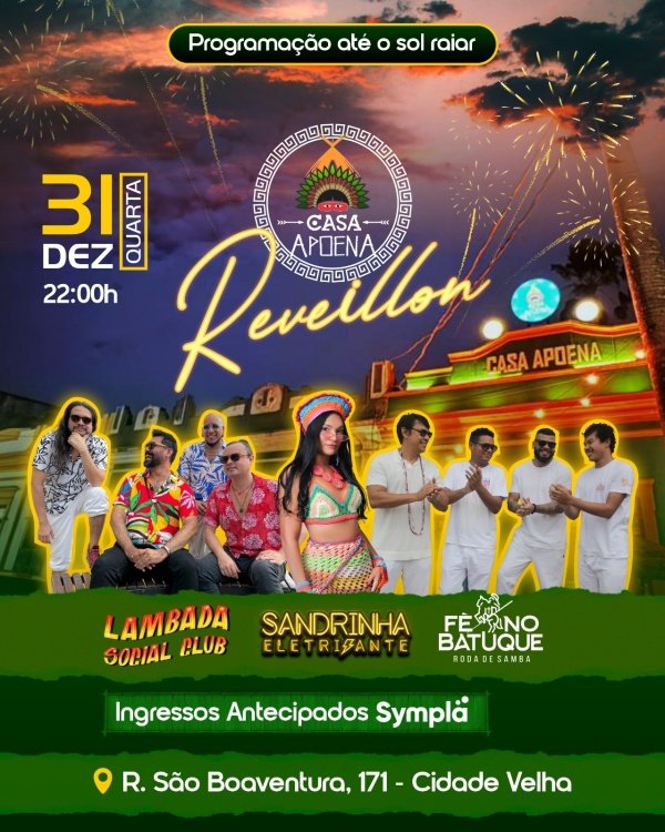 Imagem do evento Réveillon Casa Apoena - Até o Sol Raiar