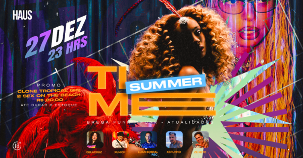 Imagem do evento SUMMER TIME - SÁBADO - 27 DE DEZEMBRO
