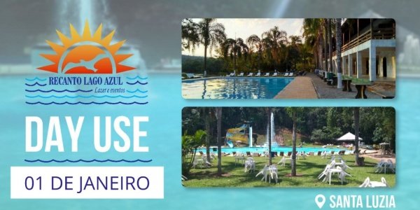 Imagem do evento Day Use no Clube Recanto Lago Azul - 01/01/26 ANO NOVO