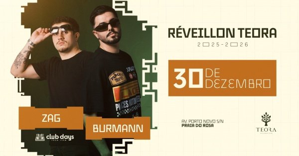 Imagem do evento TEORA SESSIONS w/ BURMANN & ZAG ~ Ter 30.12