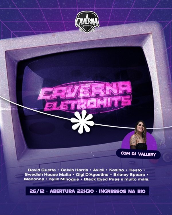 Imagem do evento Caverna Eletrohits com DJ Vallery