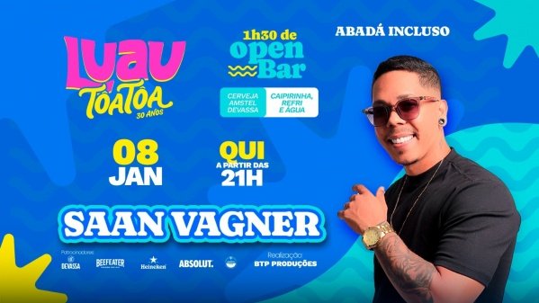 Imagem do evento LUAU TÔA TÔA - 08/01/2026 - QUINTA-FEIRA