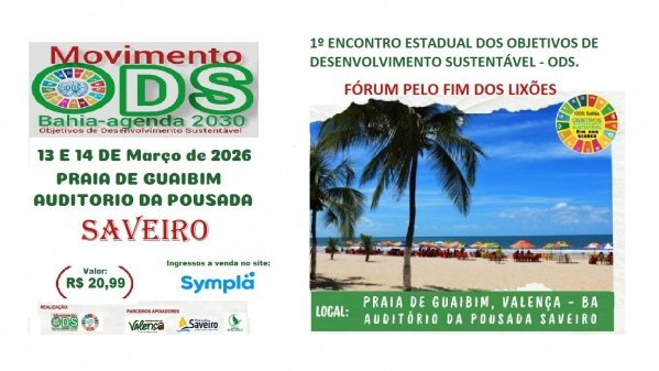 Imagem do evento 1º ENCONTRO ESTADUAL DOS OBJETIVOS DE DESENVOLVIMENTO SUSTENTAVEL - ODS E PELO FIM DOS LIXÕES