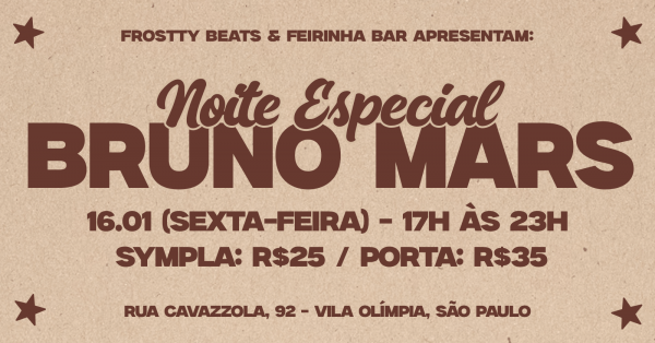 Imagem do evento NOITE ESPECIAL BRUNO MARS