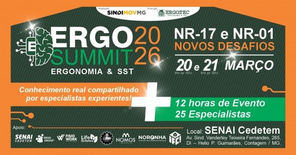 Imagem do evento ErgoSummit 2026 - Ergonomia & SST