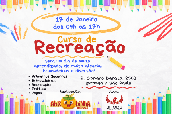 Imagem do evento Curso Intensivo - Recreação Infantil