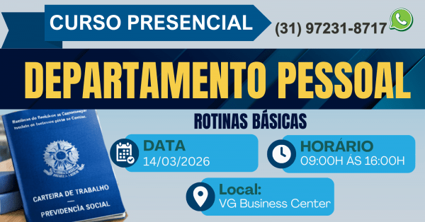 Imagem do evento DEPARTAMENTO PESSOAL - CURSO PRESENCIAL