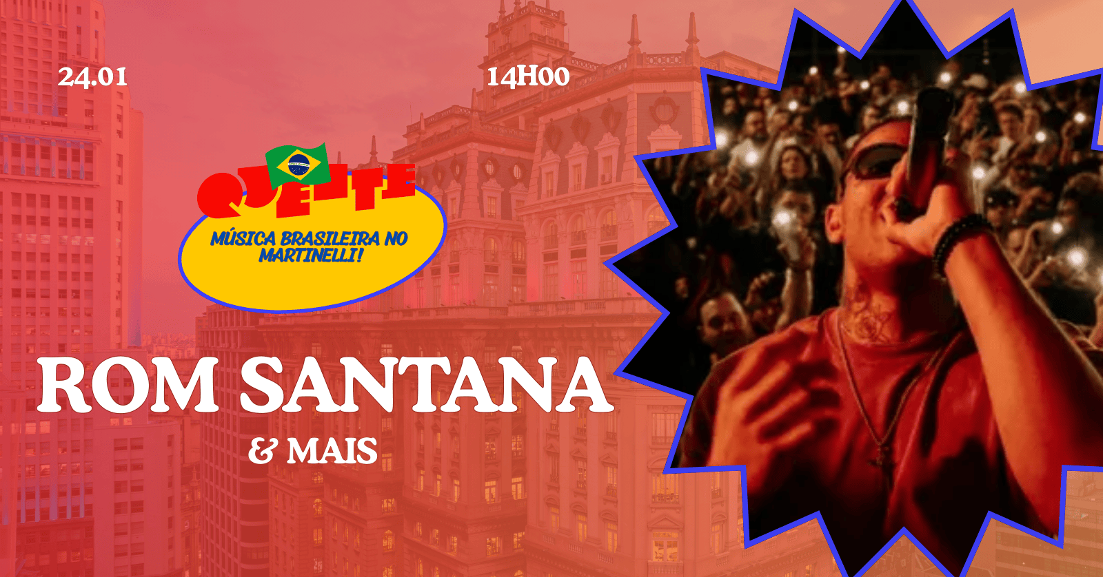 BRASIL QUENTE com ROM SANTANA (Ao Vivo) no Edifício Martinelli! | 24.01