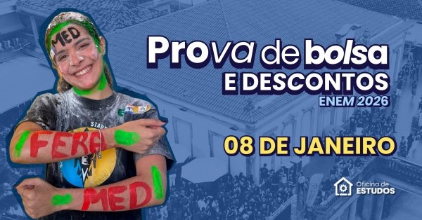 Imagem do evento Prova de bolsas e descontos - Enem 2026