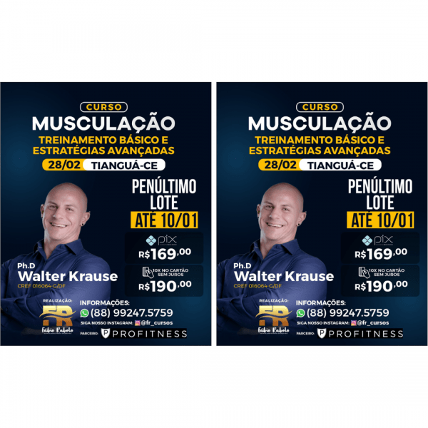 Imagem do evento MUSCULAÇÃO TREINAMENTO BÁSICO E ESTRATÉGIAS AVANÇADAS