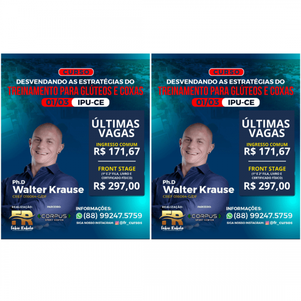 Imagem do evento DESVENDANDO AS ESTRATÉGIAS DO TREINAMENTO DE GLÚTEOS E COXA