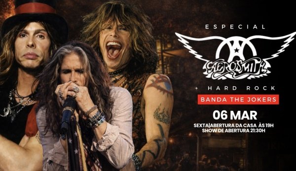 Imagem do evento Especial Aerosmith + Hard Rock - Banda the Jokers