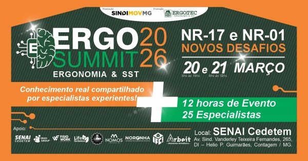 Imagem do evento ErgoSummit 2026 - Ergonomia & SST