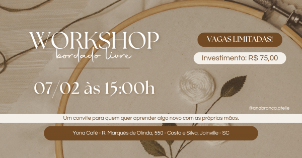 Imagem do evento Workshop Bordado Livre - 2ª Edição